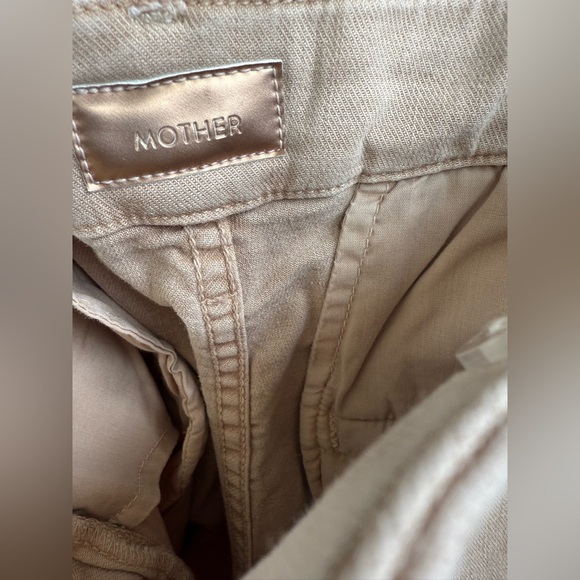 MOTHER The Roller Crop Prep Fray Tan Pant in So Far So Gone Khaki • 27 • NWT - Picture 9 of 12